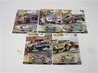 Série de 5 hot wheels die cast Car Culture