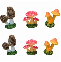 XYMYNB Resin Miniature Mushroom  6pcs
