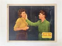 Claudia and David original 1946 vintage lobby card