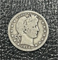1914-P US Barber Quarter