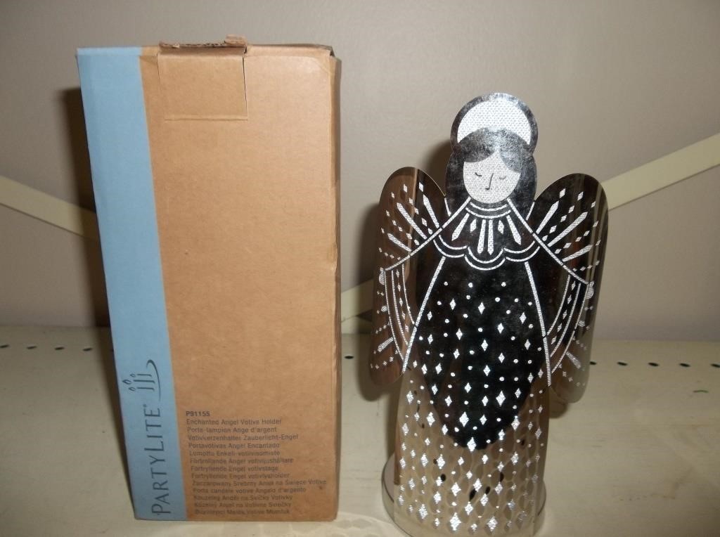 New Partylite Enchanted Angel Votive Holder