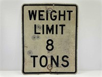 Weight Limit 8 Tons Sign