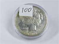 1928 S Silver Peace Dollar, 100