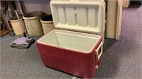 Vintage COLEMAN Polylite 48 Cooler Red Model