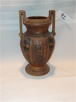 Roseville Brown Florentine Vase Pottery