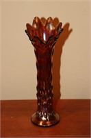 Carnival Glass tree trunk vase