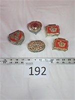 Vintage Ornate Jewelry Box Lot