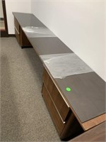 LONG DESK WITH 2 SIDE DRAWERS ON EACH SIDE
