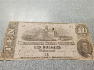 $10 Confederate States of America, Richmond,