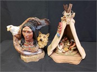 Native American Decor - Indian Head & Tipi