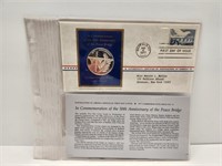 1977 First Day Cover w/ Sterling Silver Proof Meda