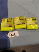 3 Yellow Safety Vests Class 2