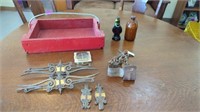 ANTIQUE COW KICKERS- AVON COLOGNE BOTTLES- OLD