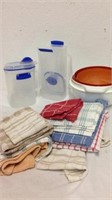 kitchen towels and washcloths with Food storage