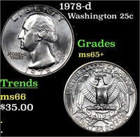 1978-d Washington Quarter 25c Grades GEM+ Unc