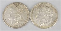 1887 & 1889 90% Silver Morgan Dollars.
