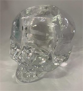 Kosta Boda Crystal Skull Votive