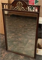 Large mirror with wood frame