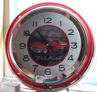 57 CHEVY NEON CLOCK - WORKS