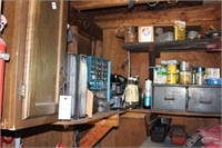 CONTENTS OF SMALL ROOM - METAL CABINET, TOOLS,