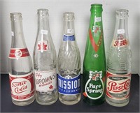 ACL SODA BOTTLE LOT PEPSI TONA-COLA PURE SPRING