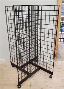 Black Four Way Grid Panel Display Unit