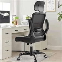 Ergonomic Office Desk Chair With Flip-up Armrests,