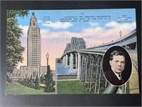 Vintage New Orleans Huey P. Long Bridge Postcard