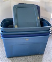 (4) Sterilite Totes With Lids 35gal