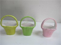 Mini Hallmark Baskets (Pink, Green, Yellow)