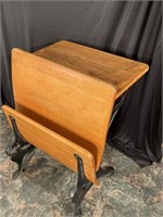 Vintage school desk very solid seat flips up and