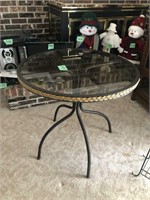 iron table, chairs in lot 692