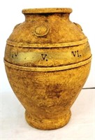 Roman Numeral Pottery Vase