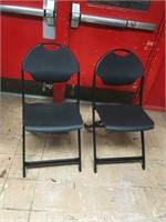 Pair of Mity-Lite Black Folding Chairs