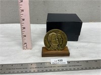 1997 Brass Inauguration Coin W/ Box & Stand