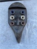 African 6 Eye Wood Carved Tribal Mask