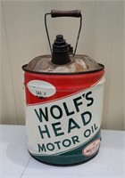 WOLF HEAD MOTOR OIL CAN