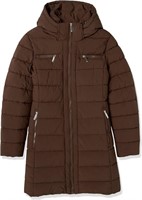 TOMMY HILFIGER SOLID PUFFER HOODED LONG JACKET