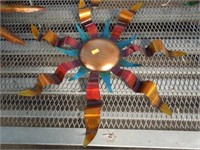 Metal sunburst wall art