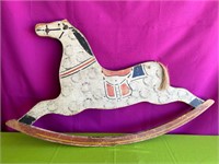 Antique Hand Made Rocking Horse Side