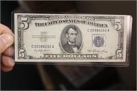 1953 Blue Seal $5.00 Note