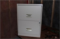 2 Drawer Metal Filing Cabinet with Key