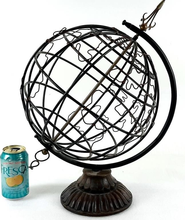 Globe en métal pivotant décoratif