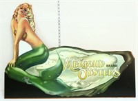 Large easelback Mermaid Oysters sign