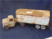 Ertl toy semi truck and trailer