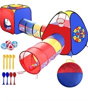 ($70) 4 in 1 Pop Up Play Tent with Tunnel,