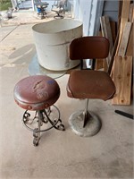 Two shop stools