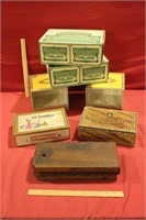 Vintage Wooden Cigar Mold and Assorted Cigar Boxes
