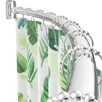 PrettyHome Adjustable Curved Shower Curtain Rod...