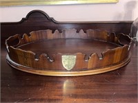 1890 Oval Mahogany Serving Tray